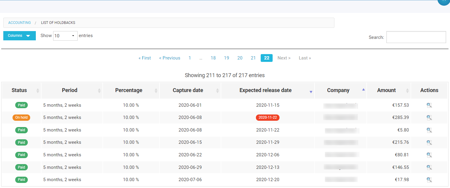 Holdbacks PayXpert Support